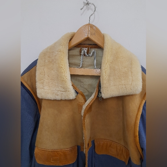 Vintage rare shearling Sheepskin sheepskin winter coat - Picture 3 of 12